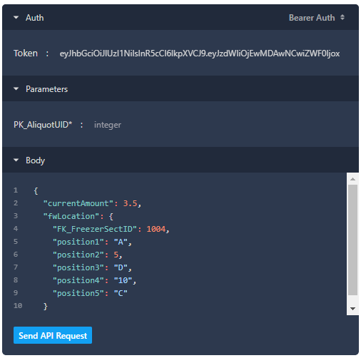 panels for making a request